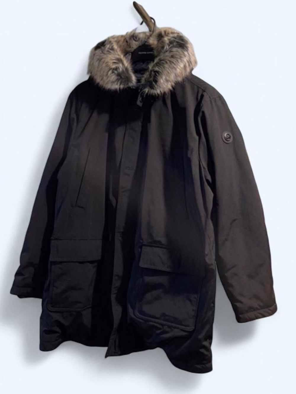 Michael kors new faux fur black parka jacket
